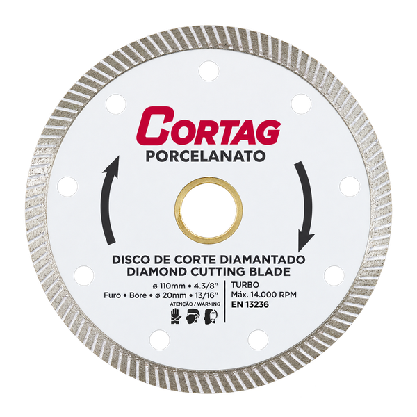 Disco de Corte Diamantado Porcelanato Turbo
