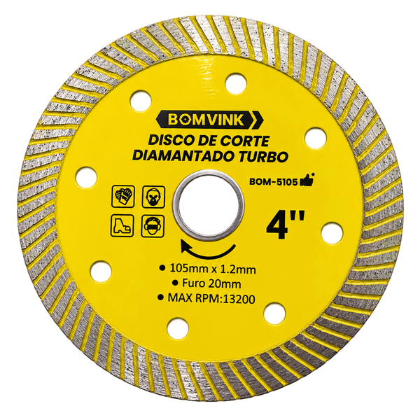 Disco de Corte Diamantado Turbo