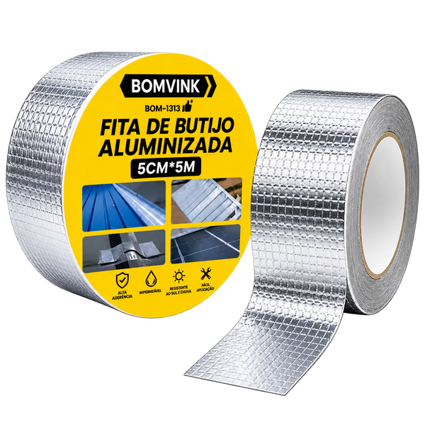 Fita de Butilo Aluminizada Impermeável